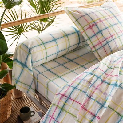 Linge de lit à carreaux - BECQUET CRÉATION