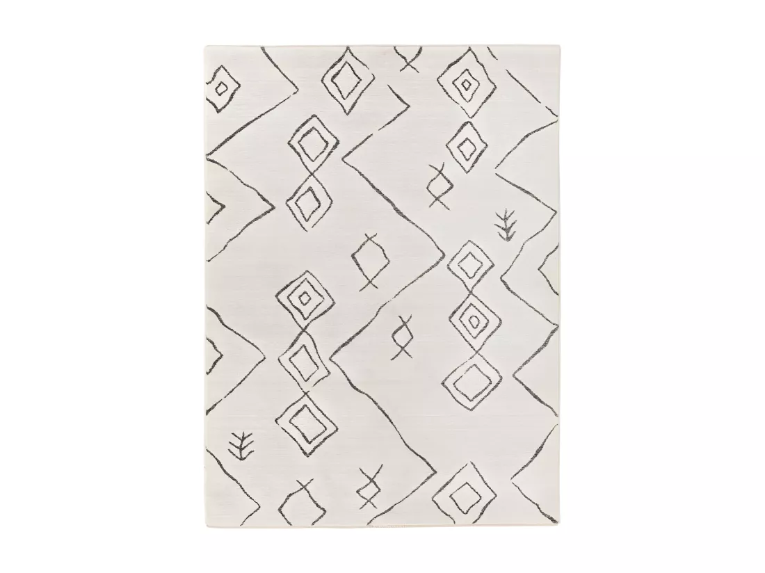 Tapis 230x160cm, design A305R coloris ivoire - Confort et élégance pour votre intérieur