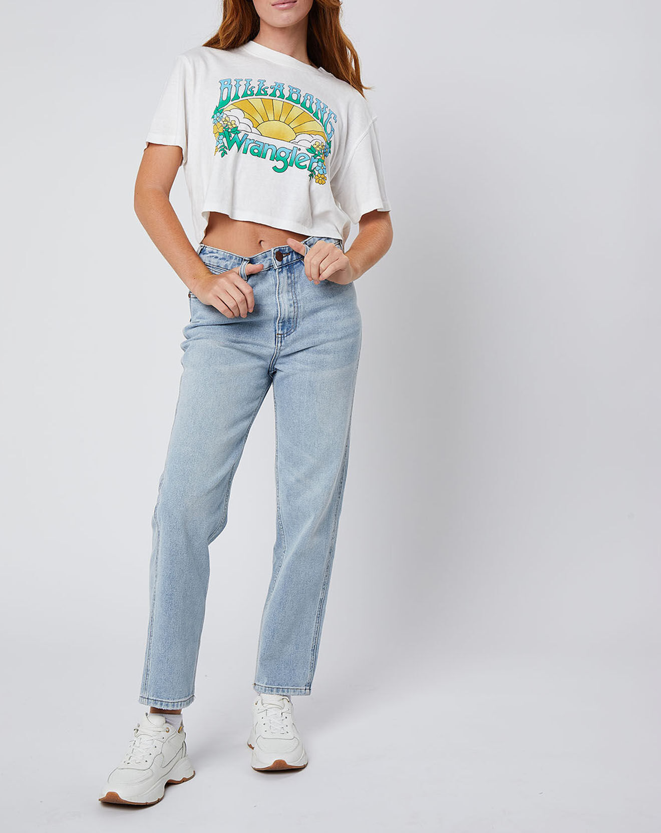 Billabong T-Shirt Billabong x Wrangler Made It blanc