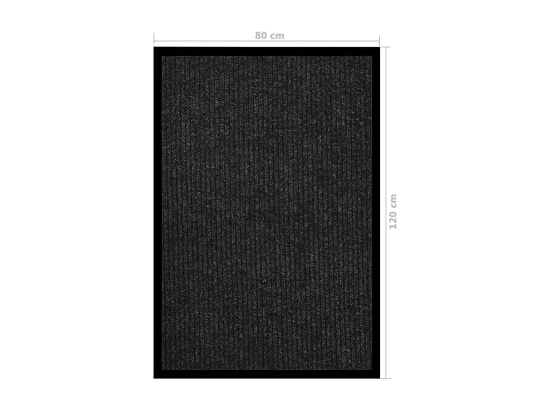 Paillasson rayé Anthracite 80x120 cm