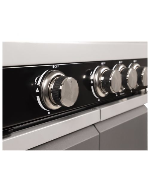 Patton Patio Pro Chef - Multi Grill 2+ Gasbarbecue - Barbecue - 54x110x113 cm 29 kg Grijs Zwart Geschikt Voor 4-6 Personen