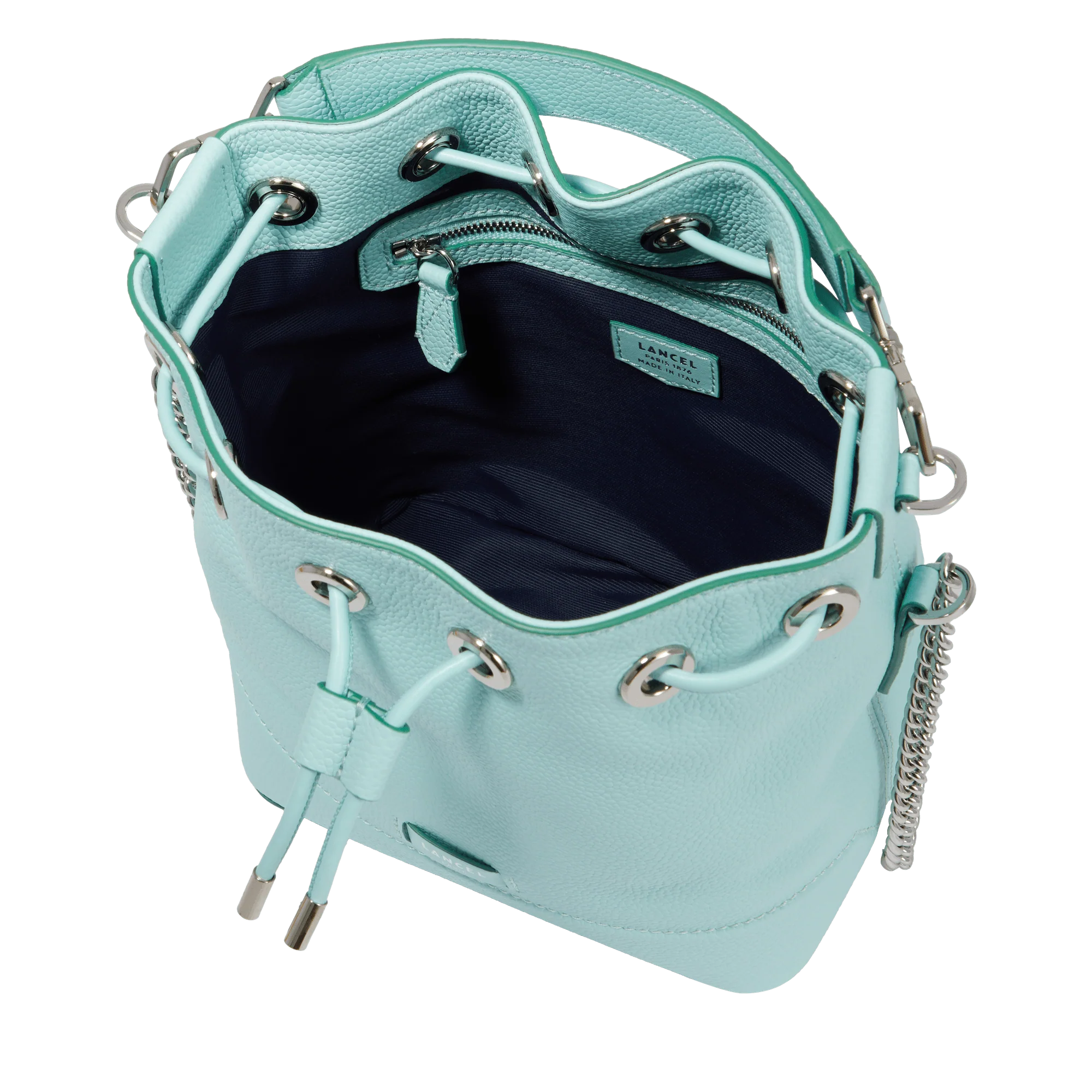 S bucket bag Ninon de Lancel-Menthe/Emeraude