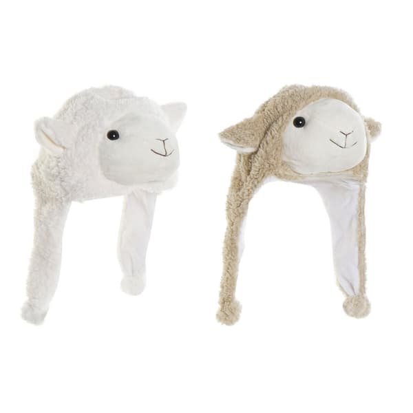 Skjegg DKD Home Decor Polyester Sau En størrelse 2 Deler