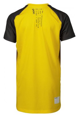 Maillot Manches Courtes Enfant POC Essential MTB Jaune/Gris Foncé