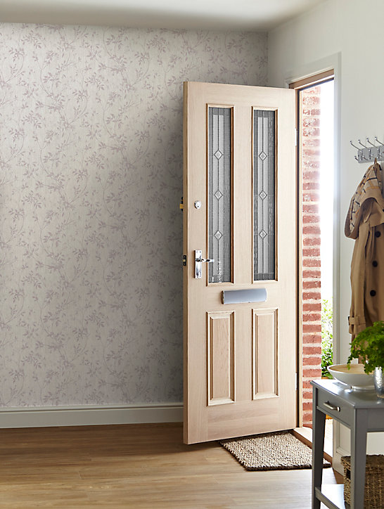 Papier peint vinyle sur intissé GoodHome Hirta lilas