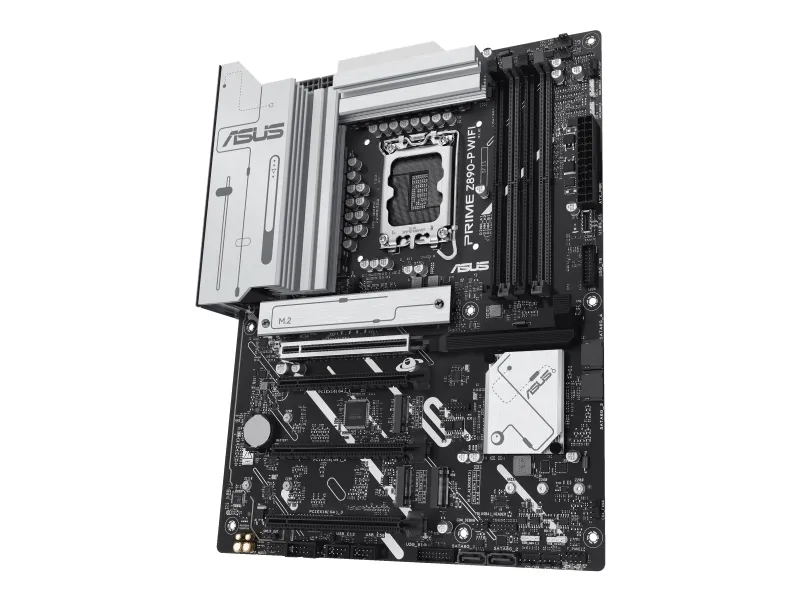 ASUS PRIME Z890-P WIFI - Bundkort - ATX - LGA1851 sokkel - Z890 Chipset - USB4, USB 3.2 Gen 2, USB 3.2 Gen 1, USB-C 3.2 Gen 1 - Wi-Fi 7, Bluetooth, 2.5 Gigabit LAN - onboard grafik (CPU påkrævet) - HD Audio (8-kanaler)
