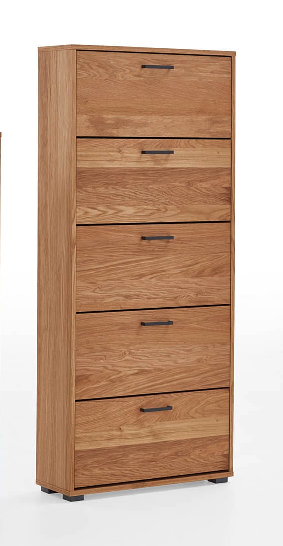 Schuhschrank 78 x 170 cm Eiche furniert/geölt