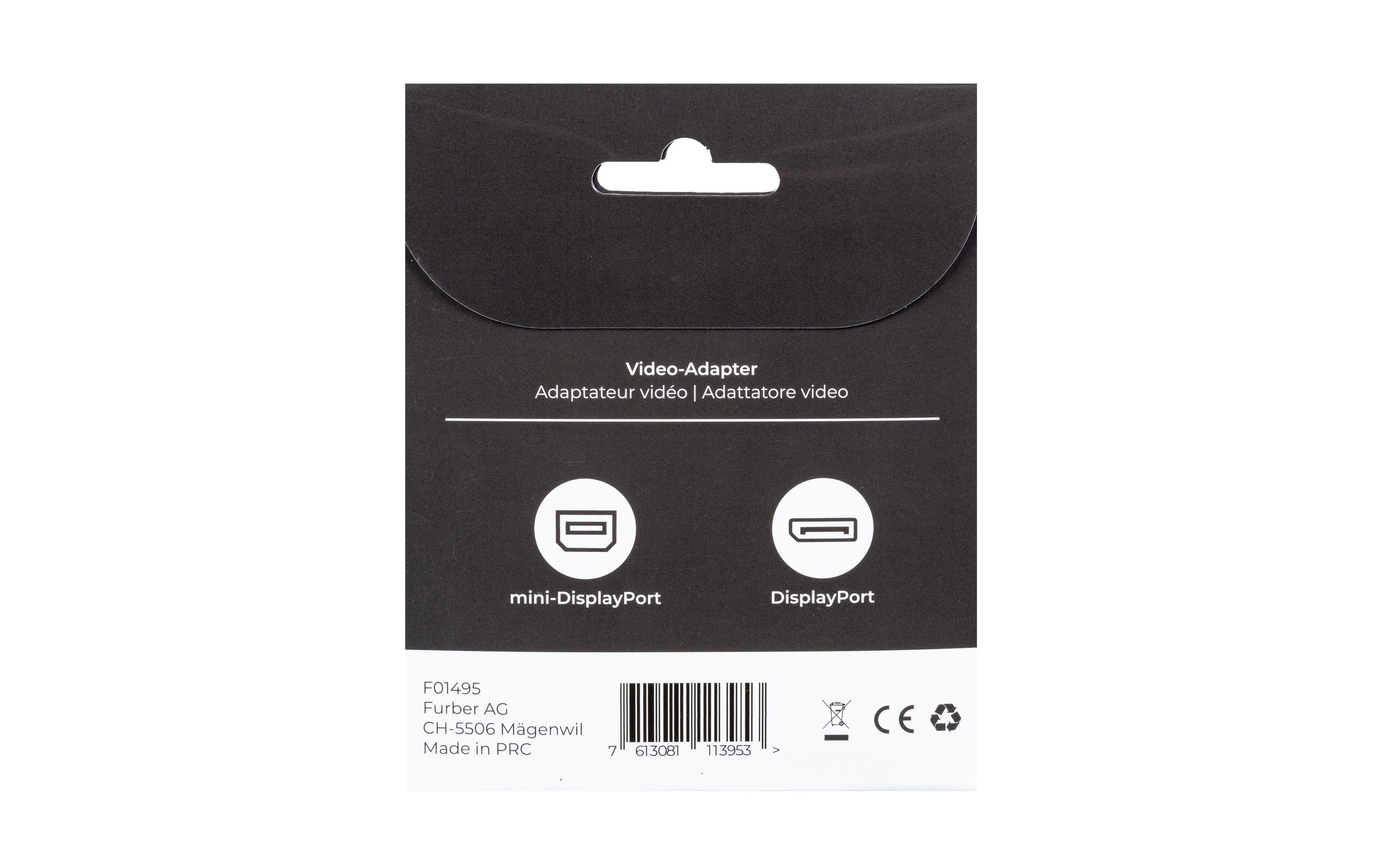Adapter Mini-DisplayPort - DisplayPort, 1 StückVideoadapter Mini-DP auf DP