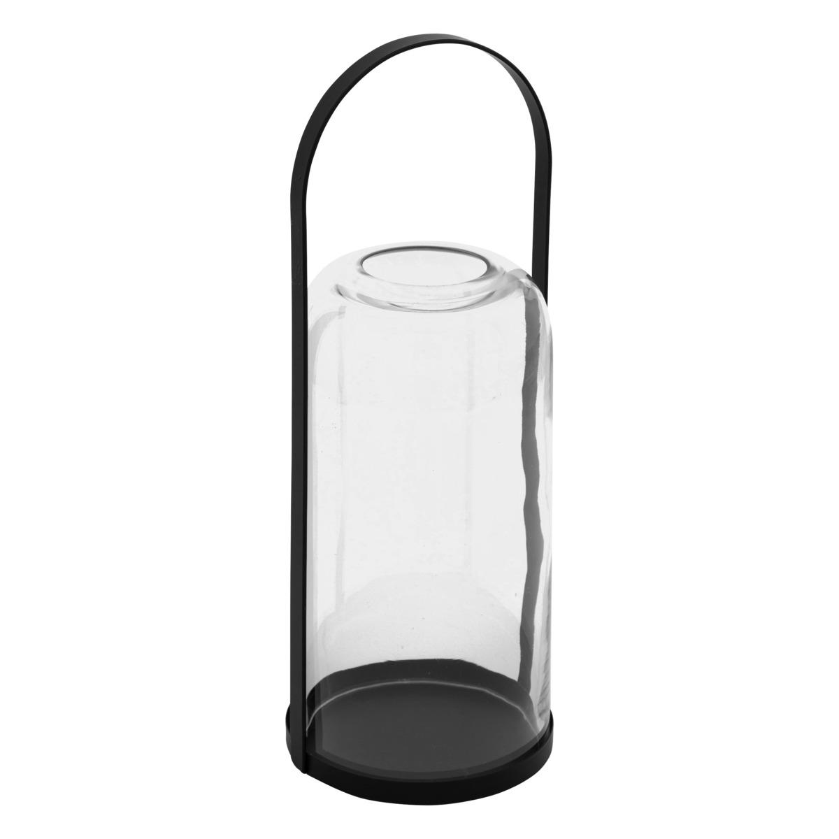 LANTERNE METAL LED JAKO NOIR H.35CM