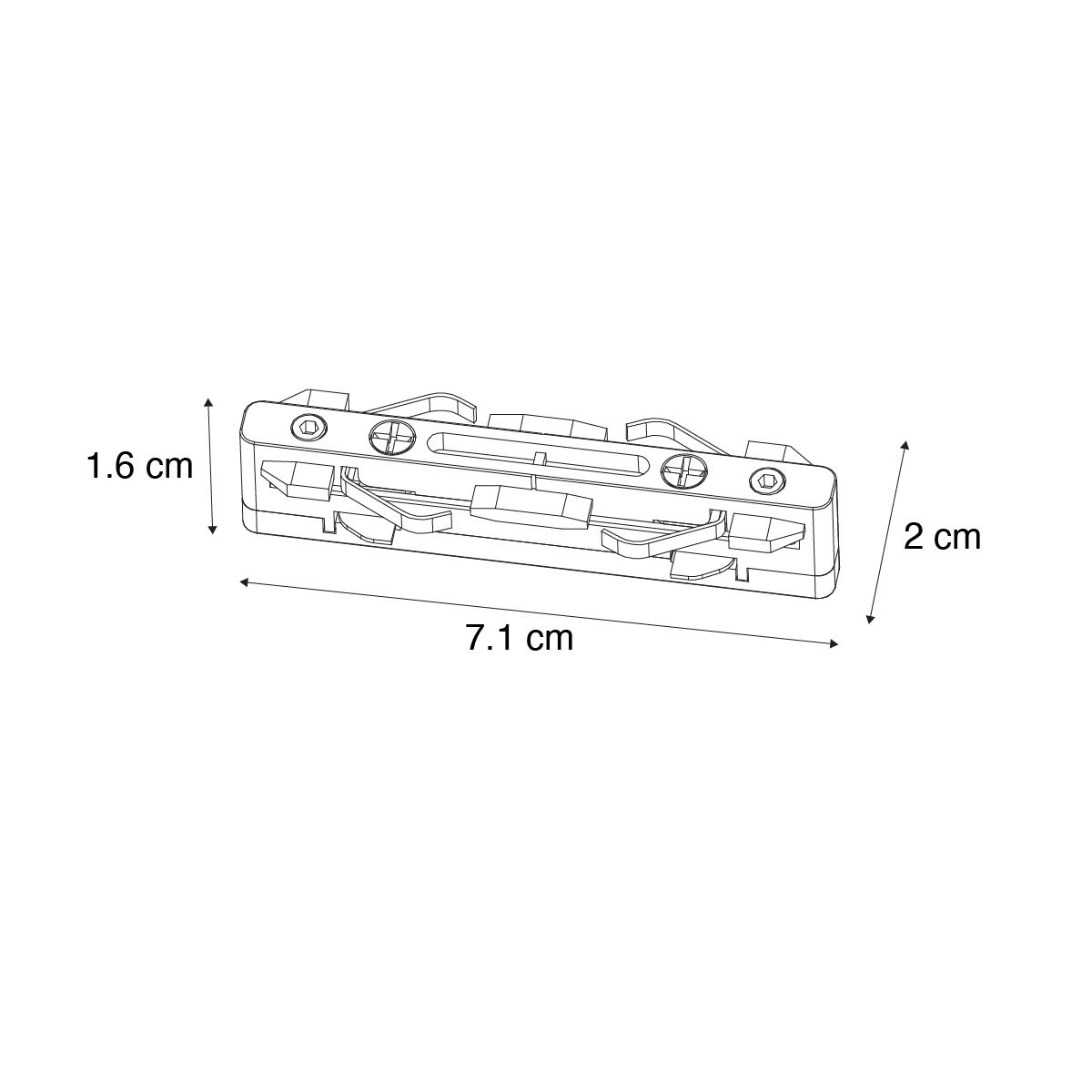 I-Koppelstuk rail wit 1-fase - Slimline
