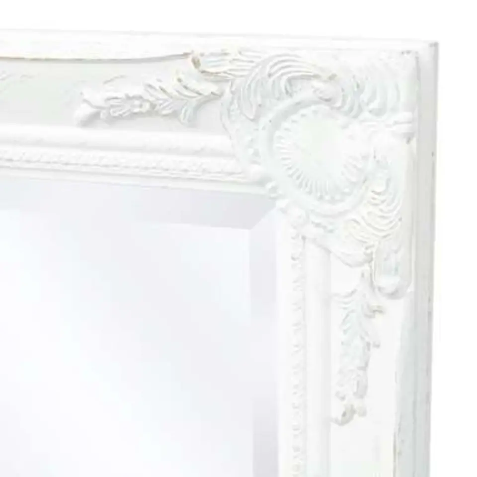 vidaXL - Wandspiegel - Wit - Hout - 100 x 50 cm