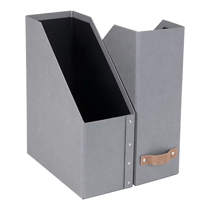 Lot de 2 range-dossiers William coloris gris