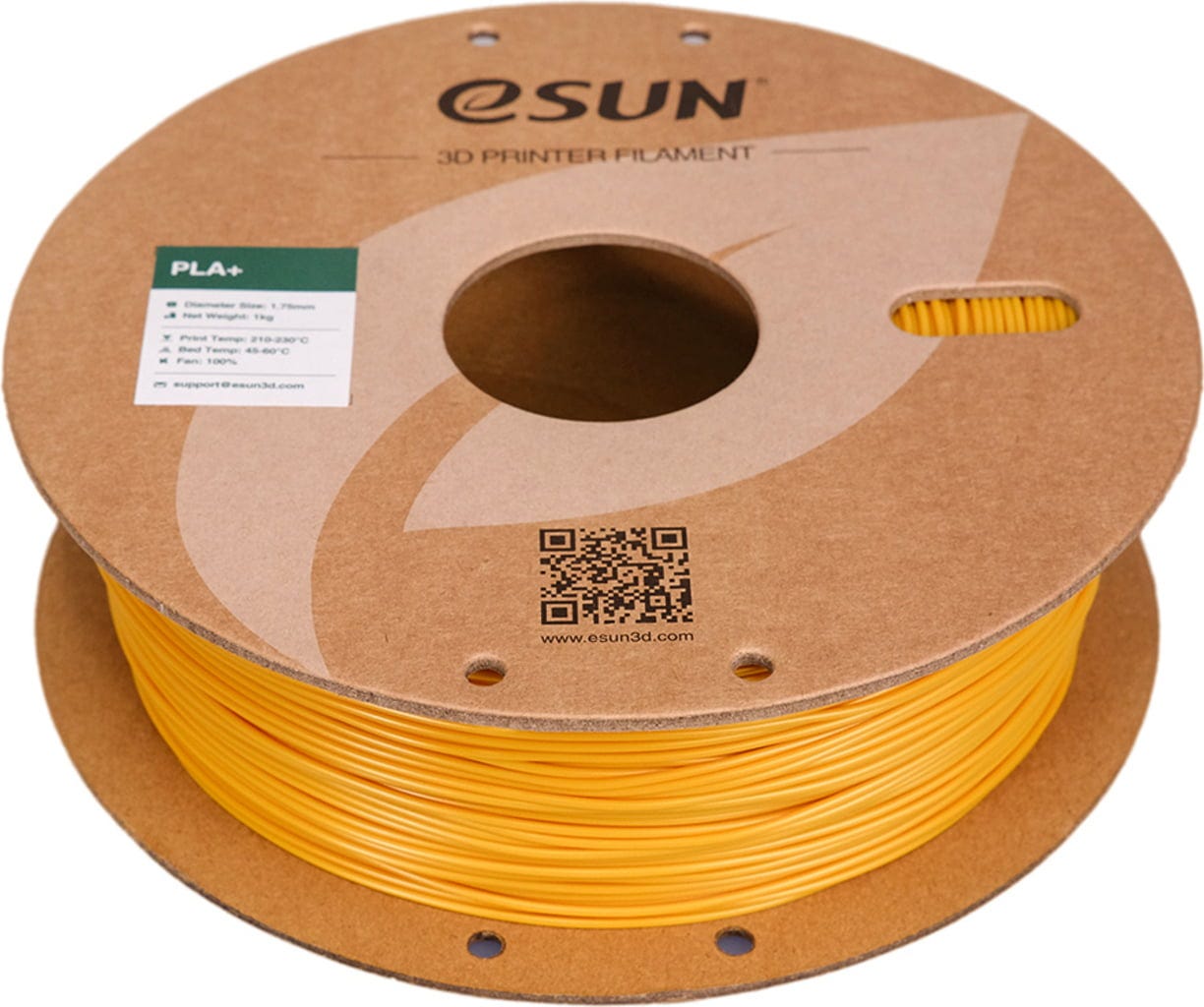 eSUN  PLA+ Gold, 1,75 mm / 1000 g    PLA-Filament mit verbesserten physikalischen Eigenschaften