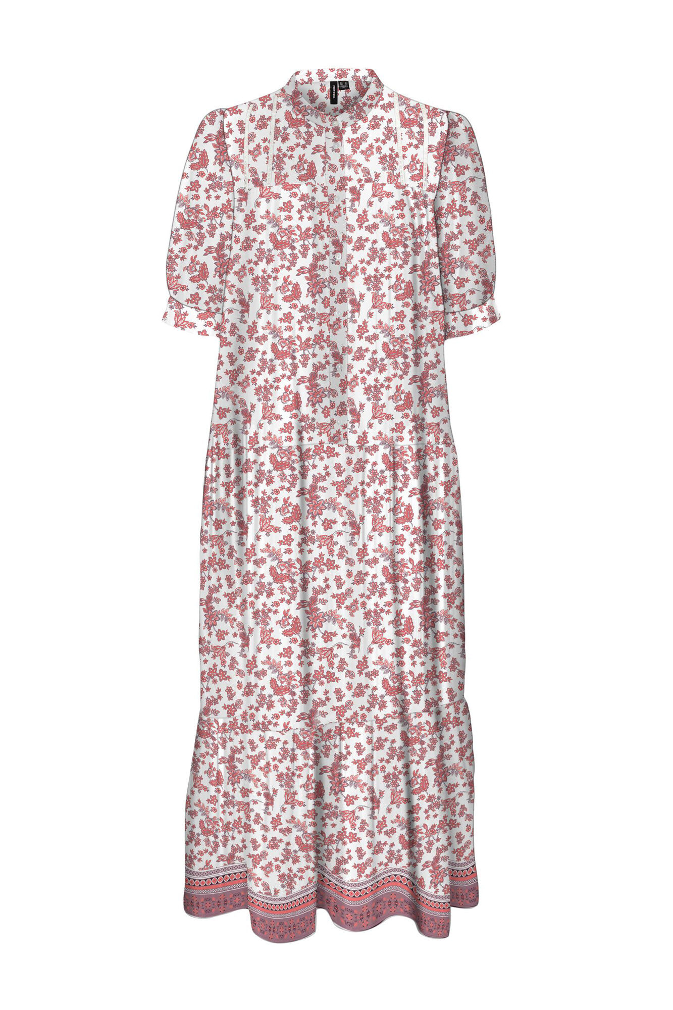 Vestido midi camisa - Vermelho