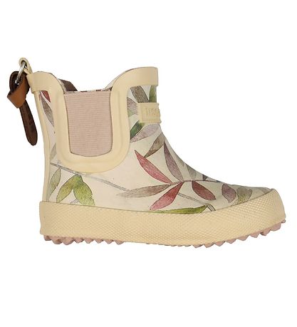 Bisgaard Gummistiefel - Kurz - Beige Blätter