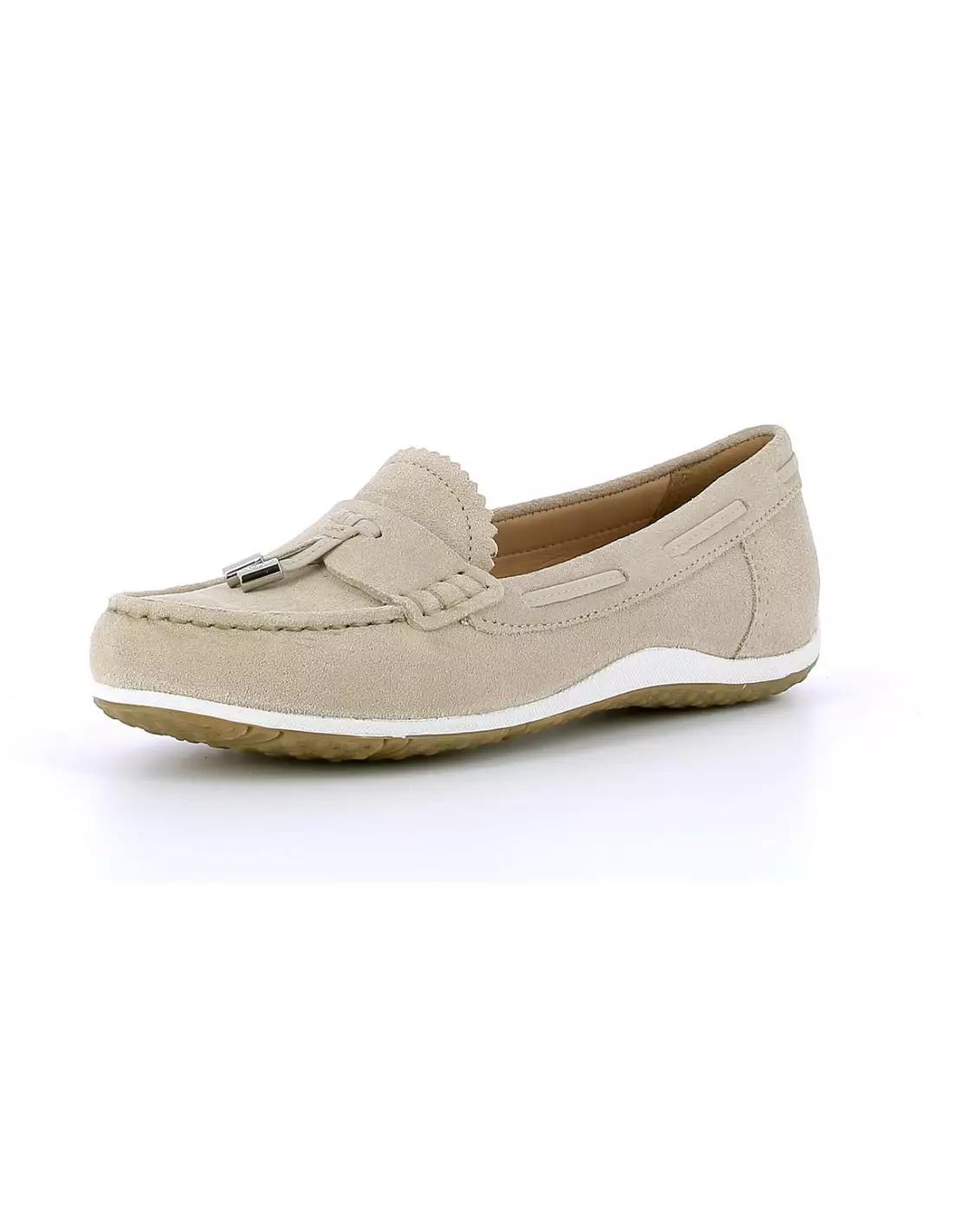 GEOX VEGA - Mocassins & bateaux Taupe