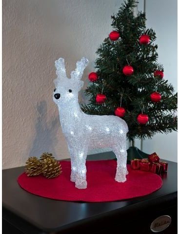 Konstsmide - Acryl Rendier - Kerstverlichting - Wit - 24 Diodes