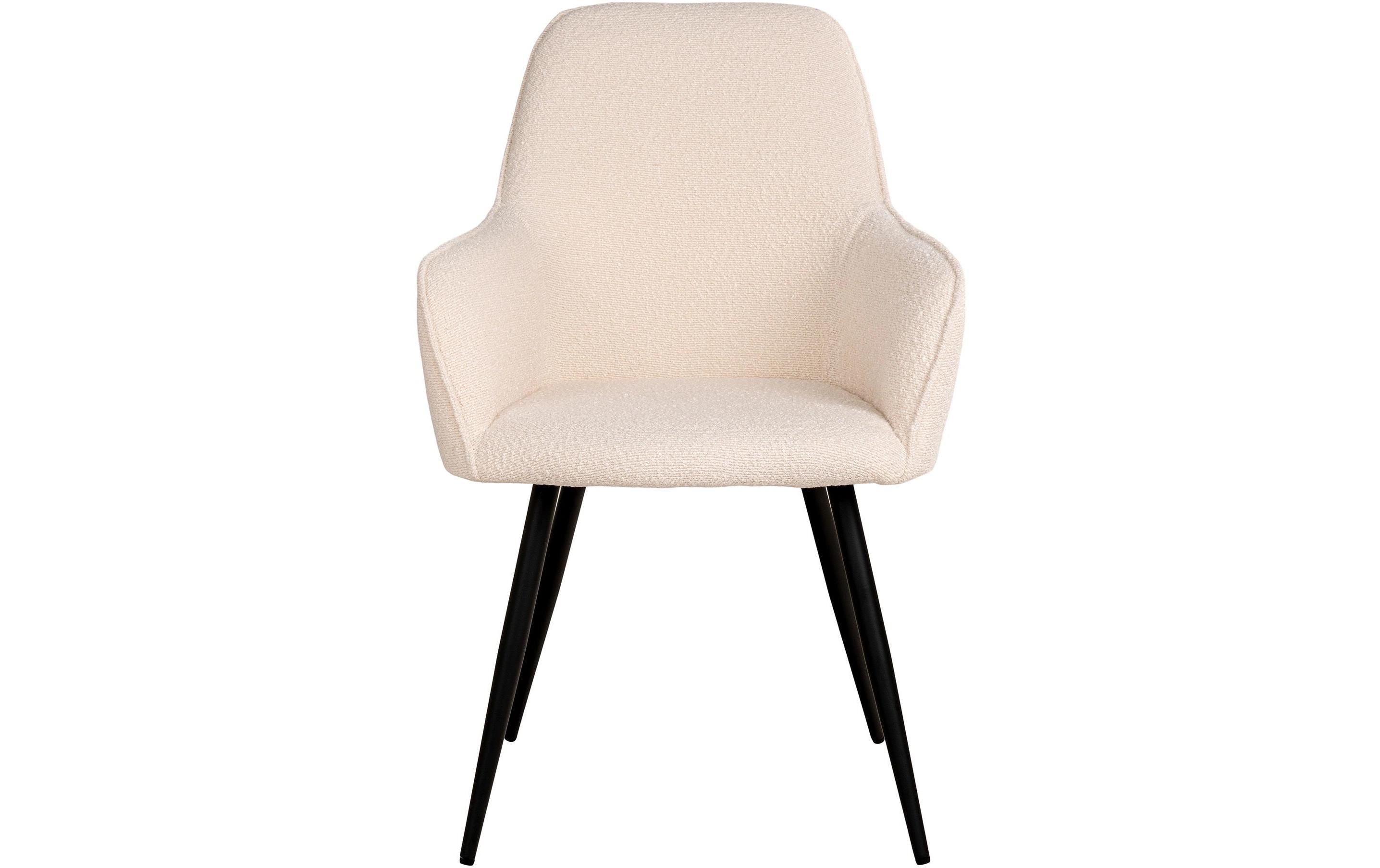 Stuhl Harbo 65 x 57 x 87, Schwarz/Weiss, 2 Stück<br>Esszimmerstuhl mit Armlehnen und Rautensteppung