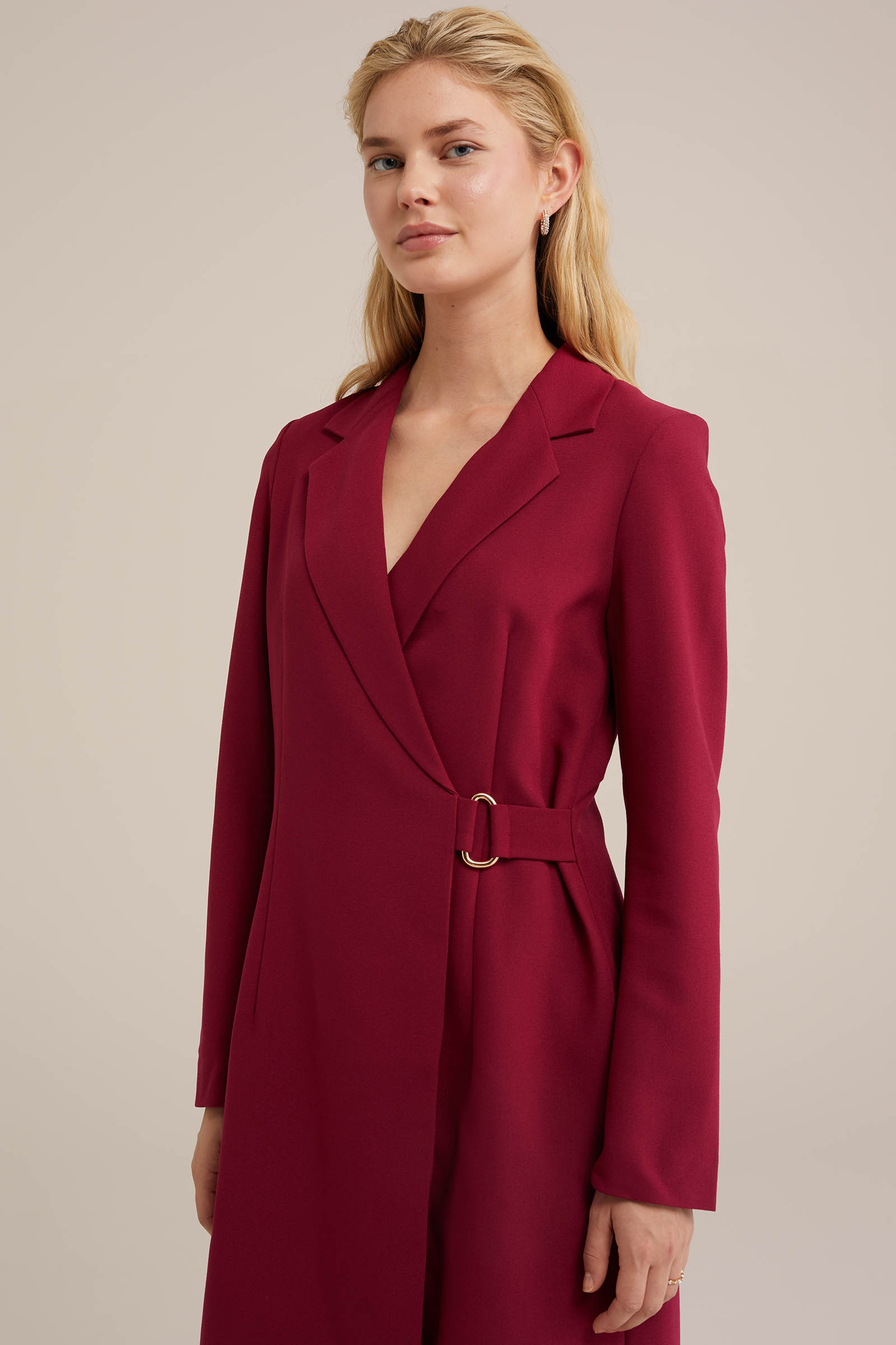 blazerjurk WE Fashion Donkerrood