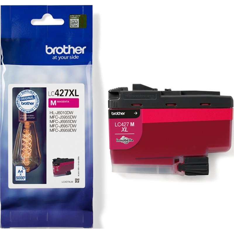 Cartouche Brother LC427XL couleurs séparées haute capacité pour imprimante jet d'encre