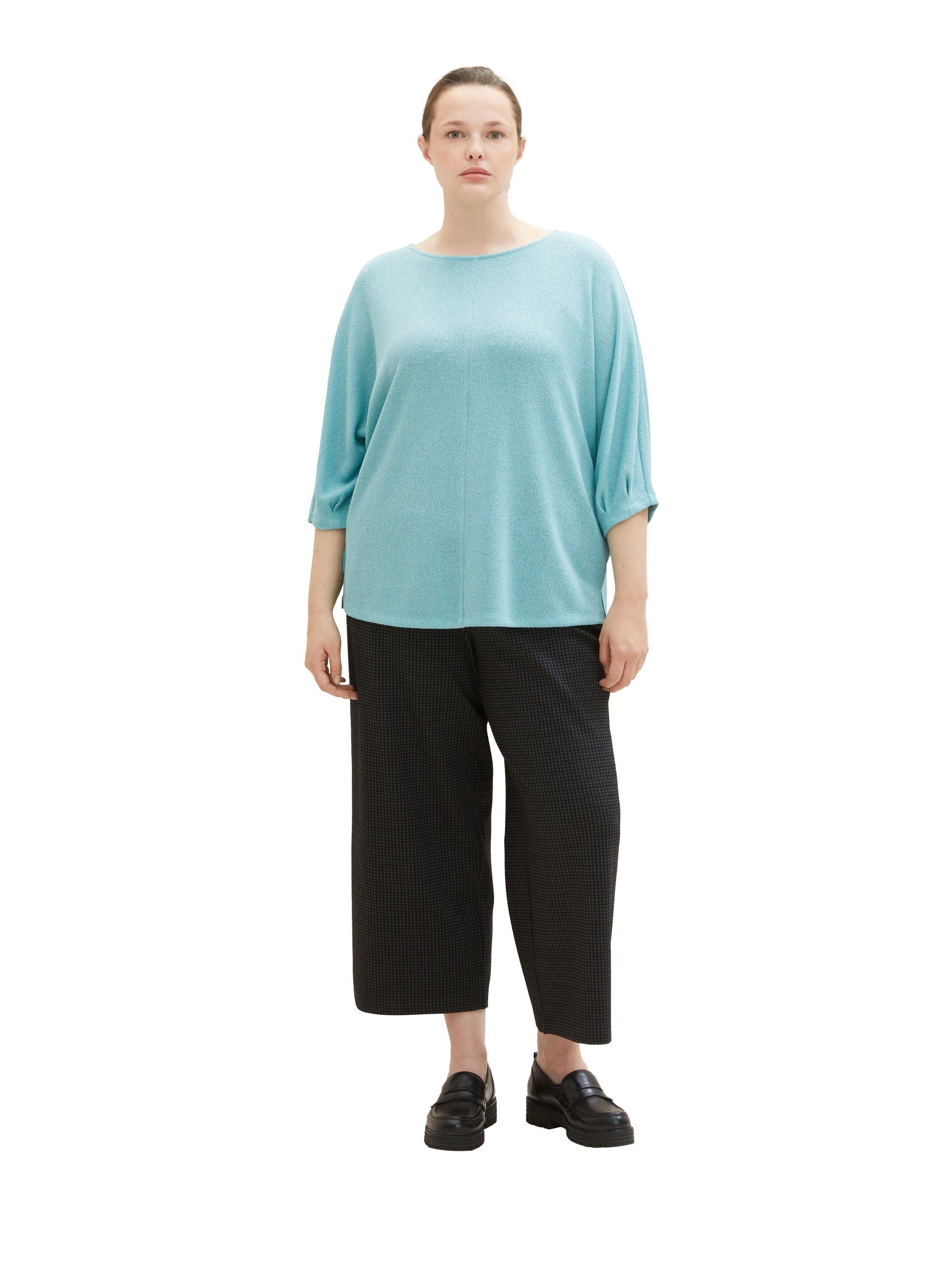 Shirtpullover mit 3/4-langen Fledermausärmeln