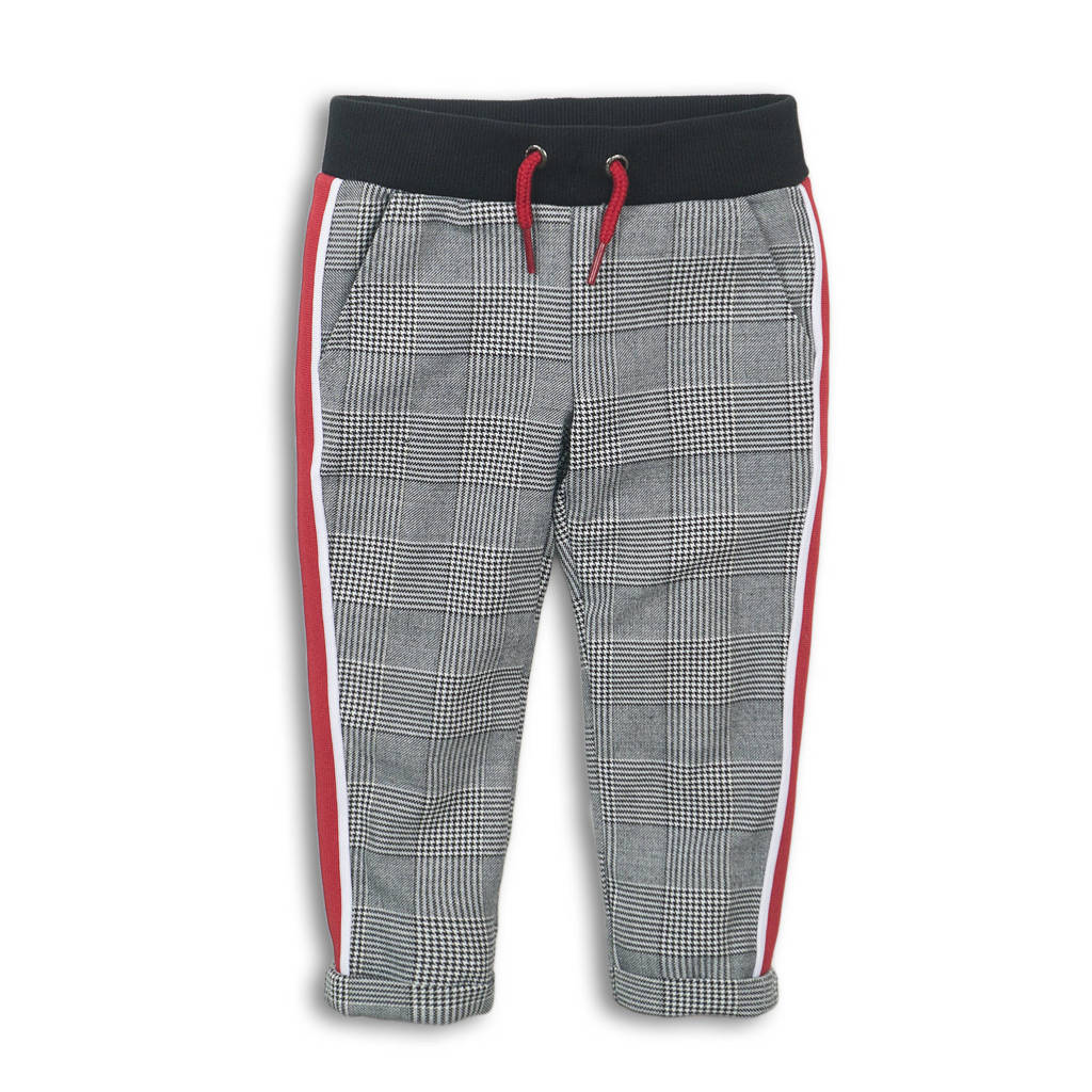 Koko Noko baby geruite broek zwart/wit/rood