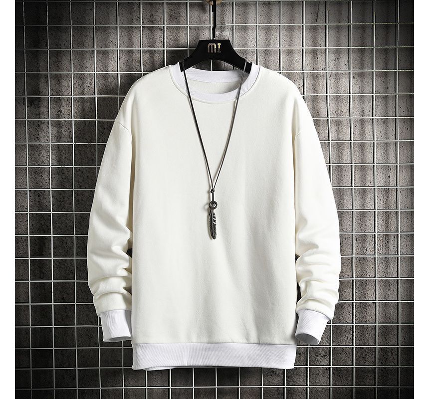 Ninine - effen sweatshirt met ronde hals