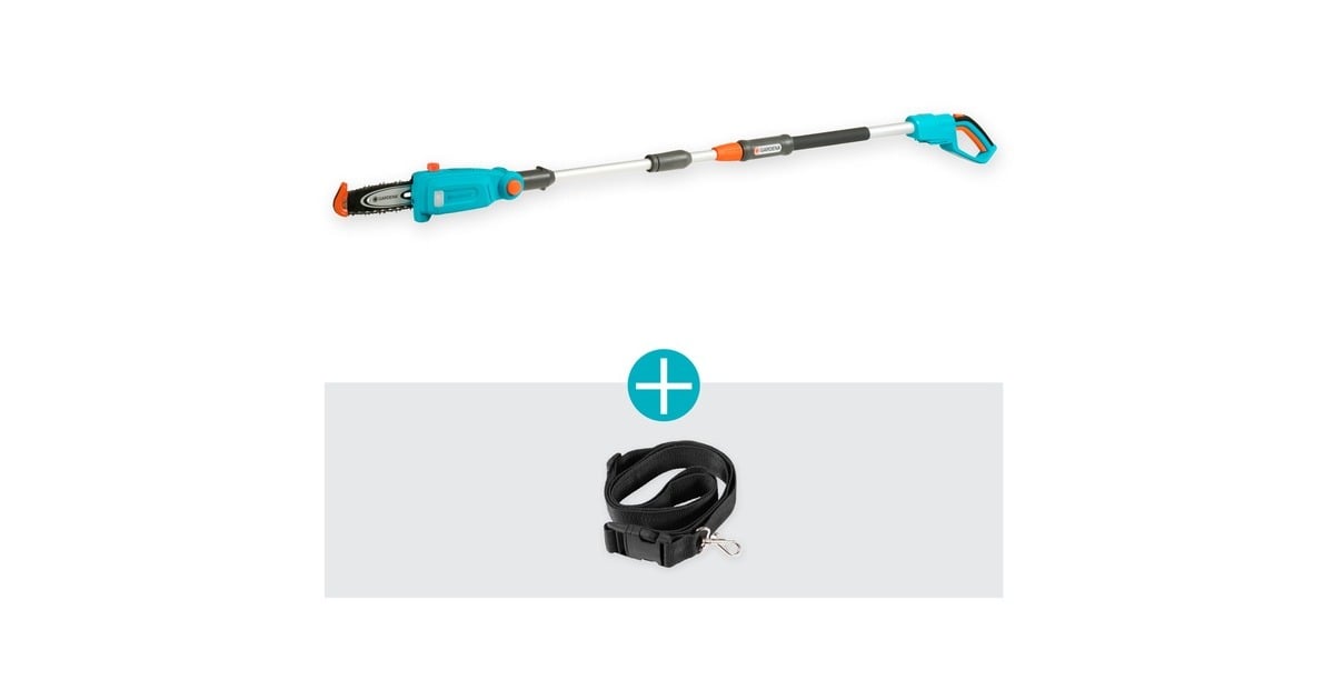 GARDENAAccu telescopische snoeizaag TCS 20/18 P4A solo stoksnoeizaag  (Turquoise/grijs, 14770-55, Accu niet inbegrepen)