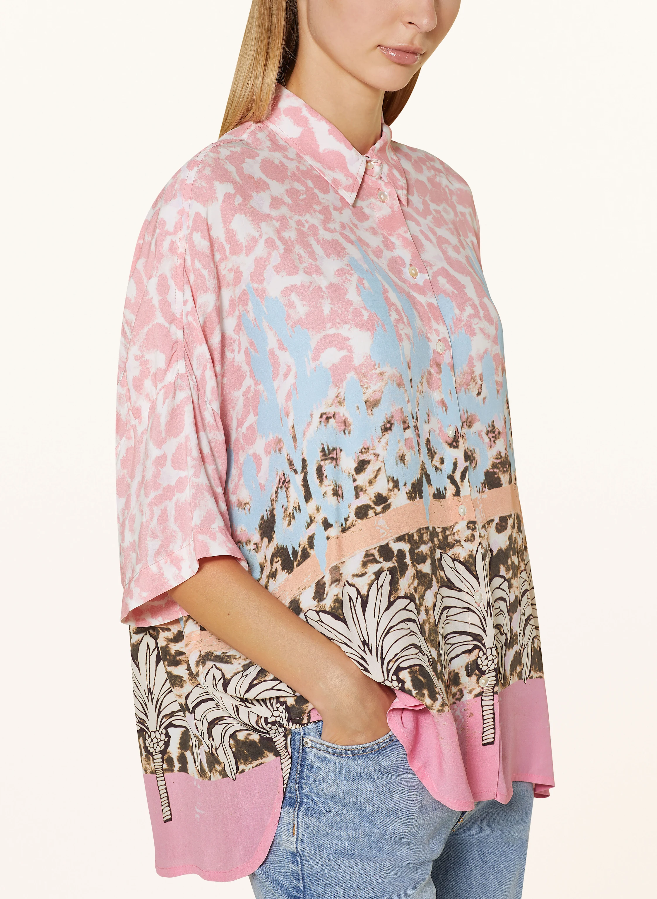 yippie hippie Oversized-Hemdbluse
