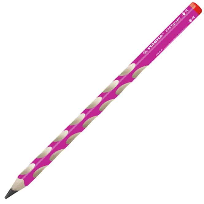 EASYgraph - Start - Dreikant-Bleistift für Rechtshänder - pink - 2 Stück