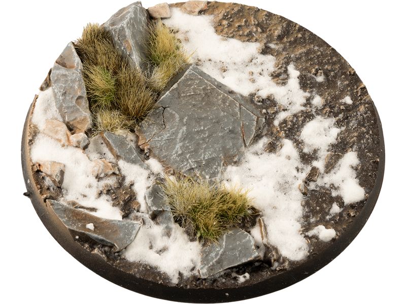 GamersGrass Winter round 90 mm (x1) Hochwertige Bases für den Miniaturenbau