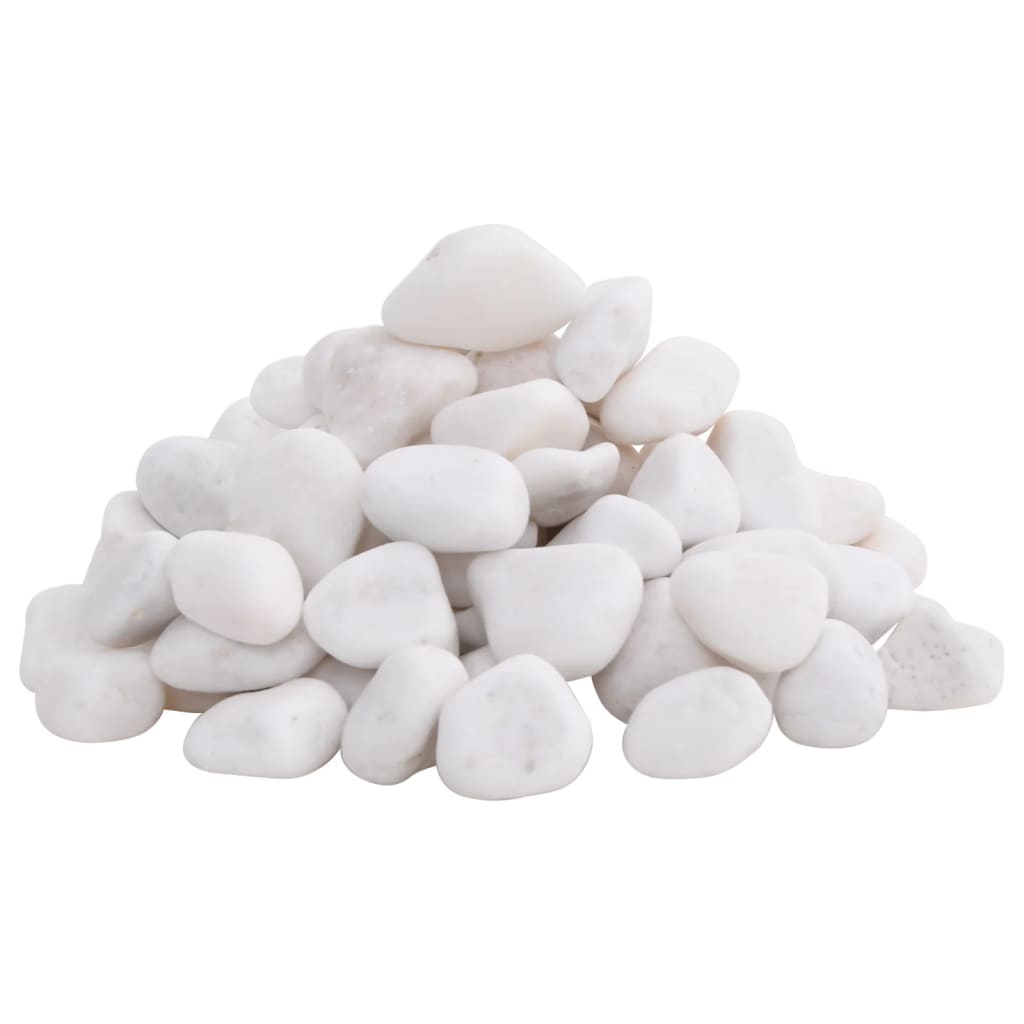 vidaXL Pedras Brancas Polidas 10 kg 2-5 cm
