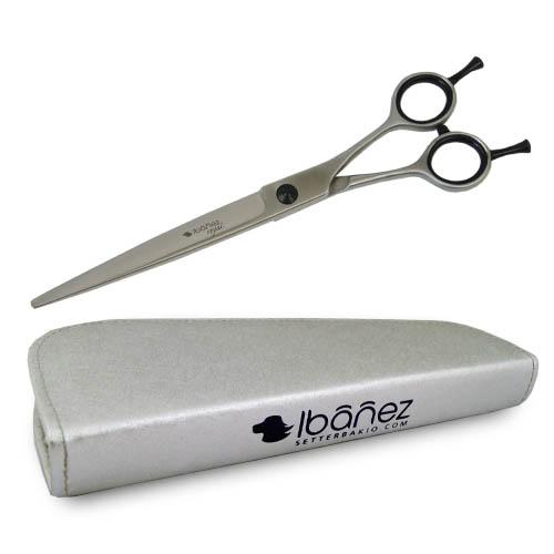 Tesoura reta Ibanez Royal de 18,5 cm para cães e gatos, para tosa de cães.