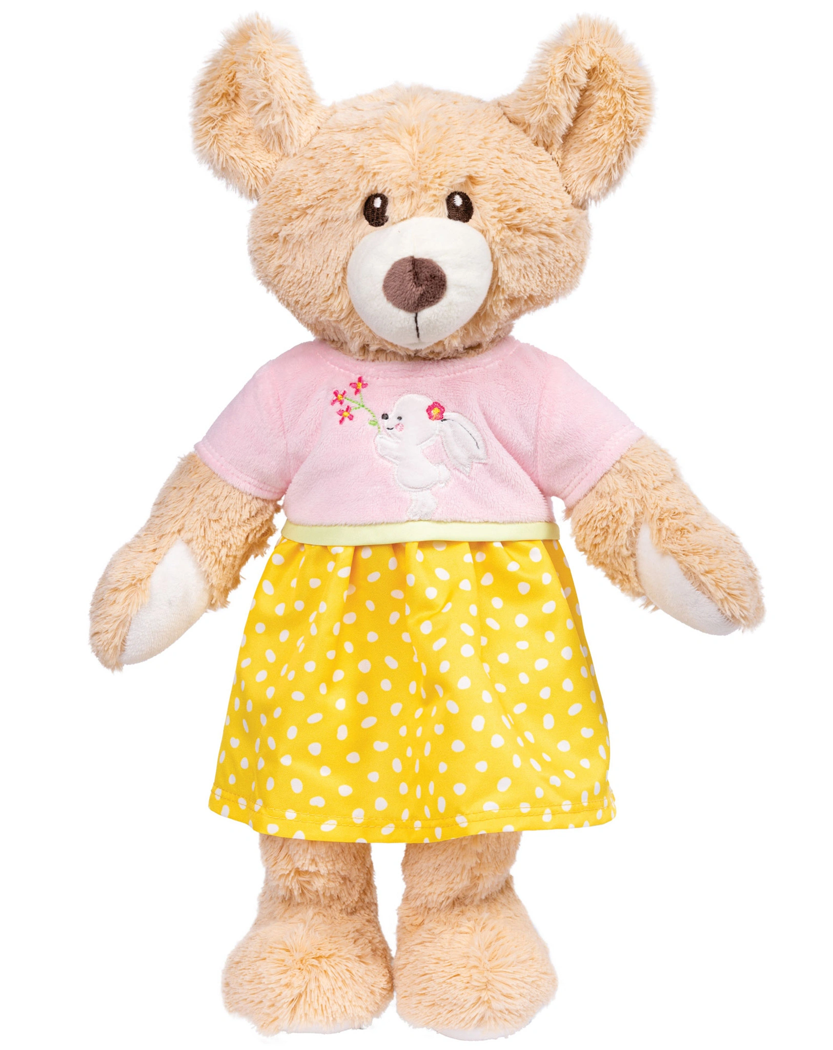 Puppen-Kleid BUNNY LOU (28-35cm) in gelb/rosa
