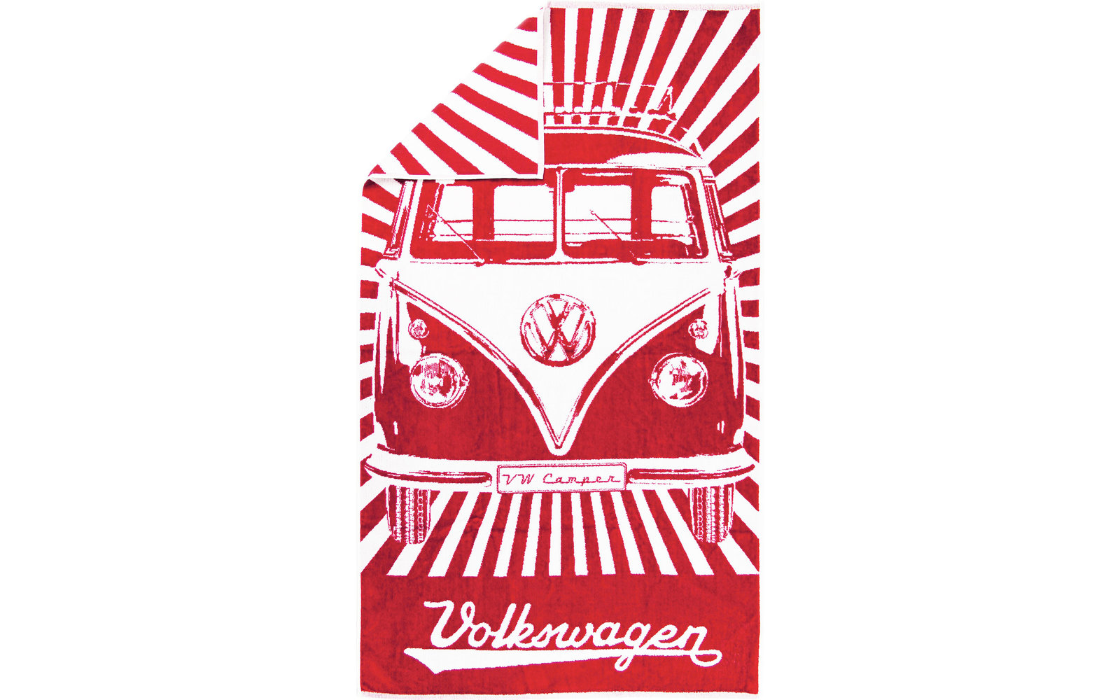 VW Collection T1 Bulli Strandtuch 160 x 90 cm Rot / Weiß