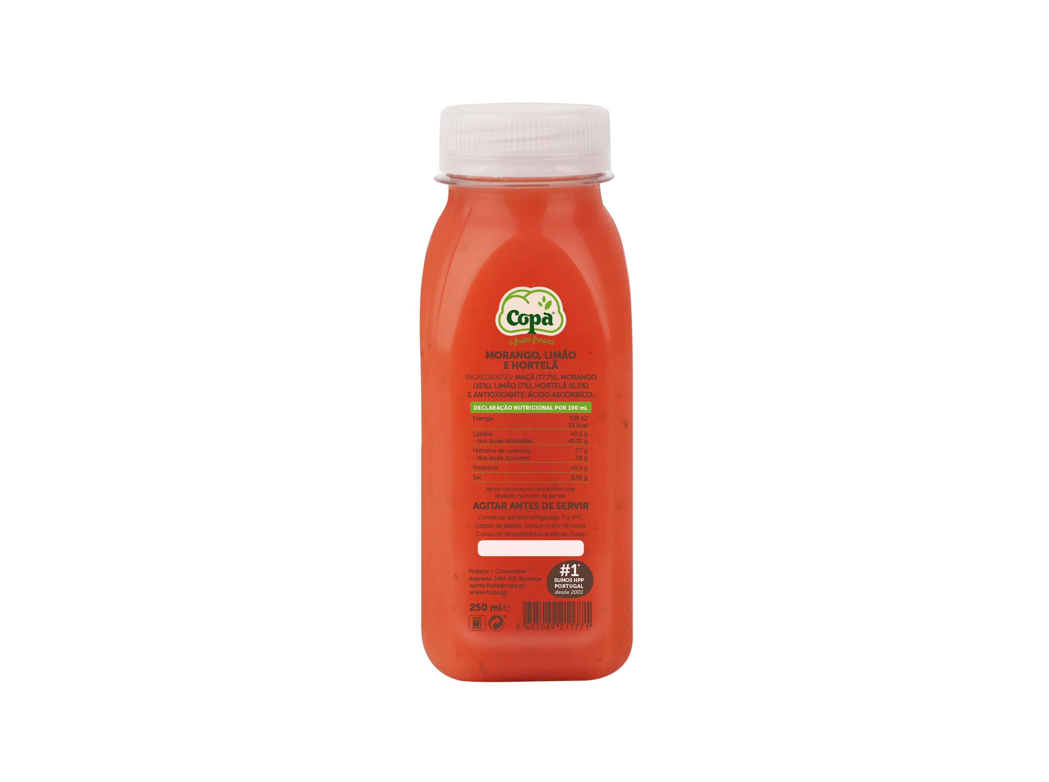 SUMO NATURAL COPA MORANGADA 250ML