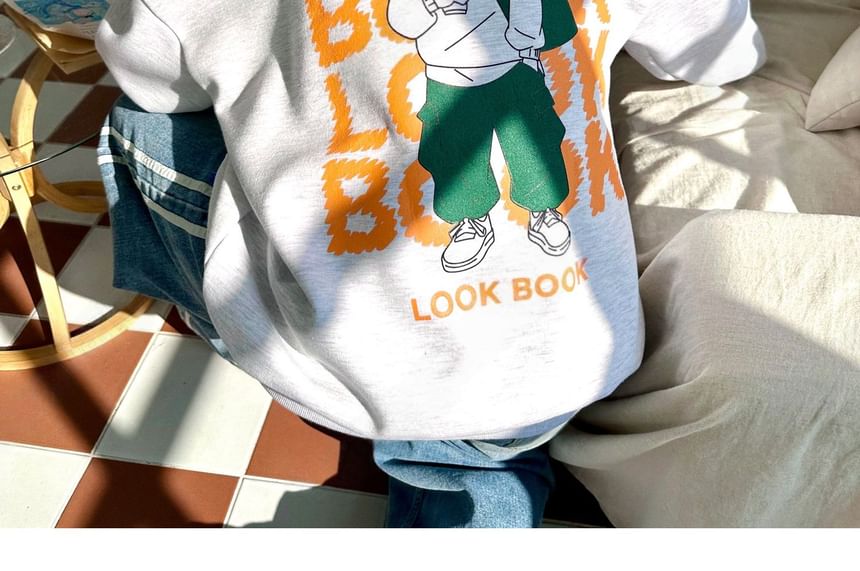 SeoulPop - Cartoon Print Loose-Fit Hoodie