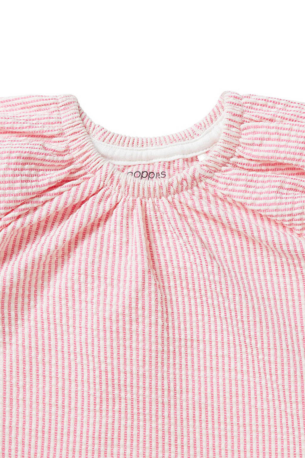 Noppies baby gestreeptetop roze/wit