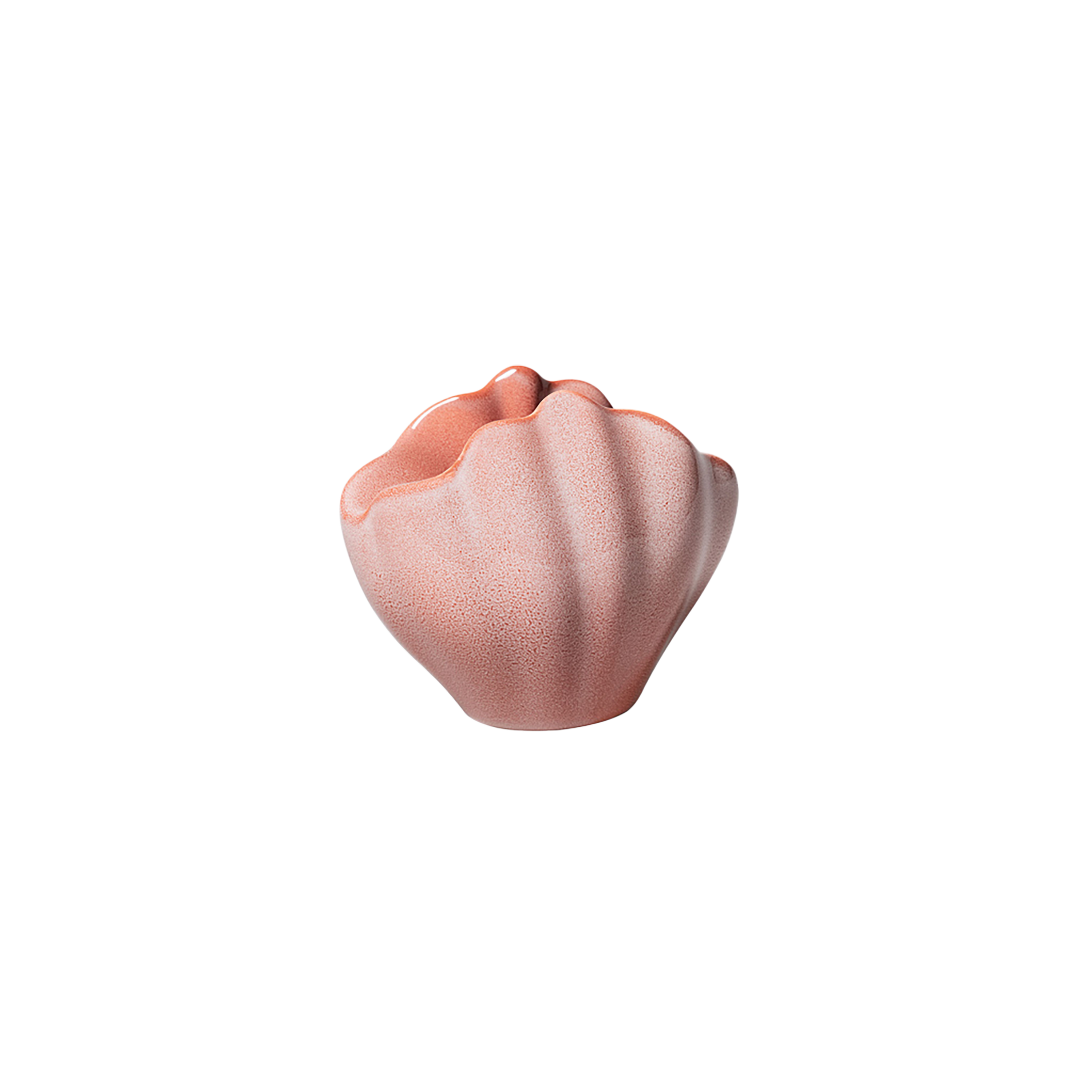 Perlemor Candlestick holder Pink, 4.5'' x 3.2'' x 3.7'', earthenware