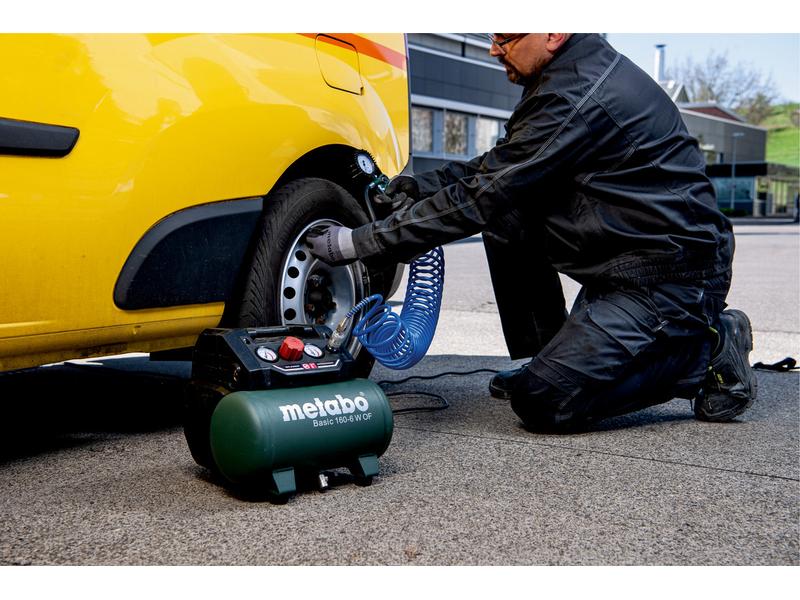 Metabo Kompressor BASIC 160-6 W OF Handlicher 6-Liter-Kompressor mit leistungsstarkem Motor