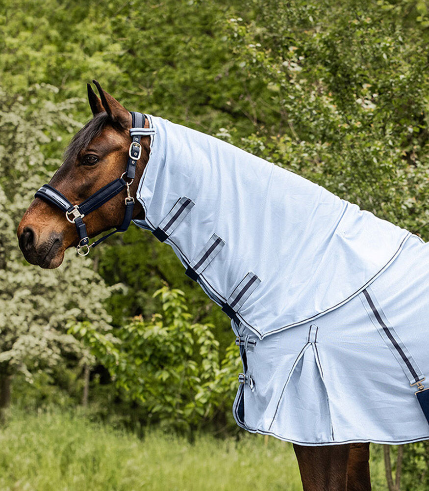 Waldhausen Pro - Halsstuk van Vliegendeken - Paardendeken - Blauw - Cob