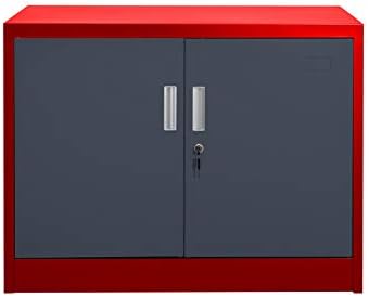 Jet-Line | Büroschrank | Aktenschrank |Saratow | 2-Farbig | Werkzeugschrank |Lager | Büro | Werkstatt |Schrank | Masse: 90 x 68 x 40 cm | Mehrzweckschrank | Abschließbar |Aufbewahrungsschrank BY0274520