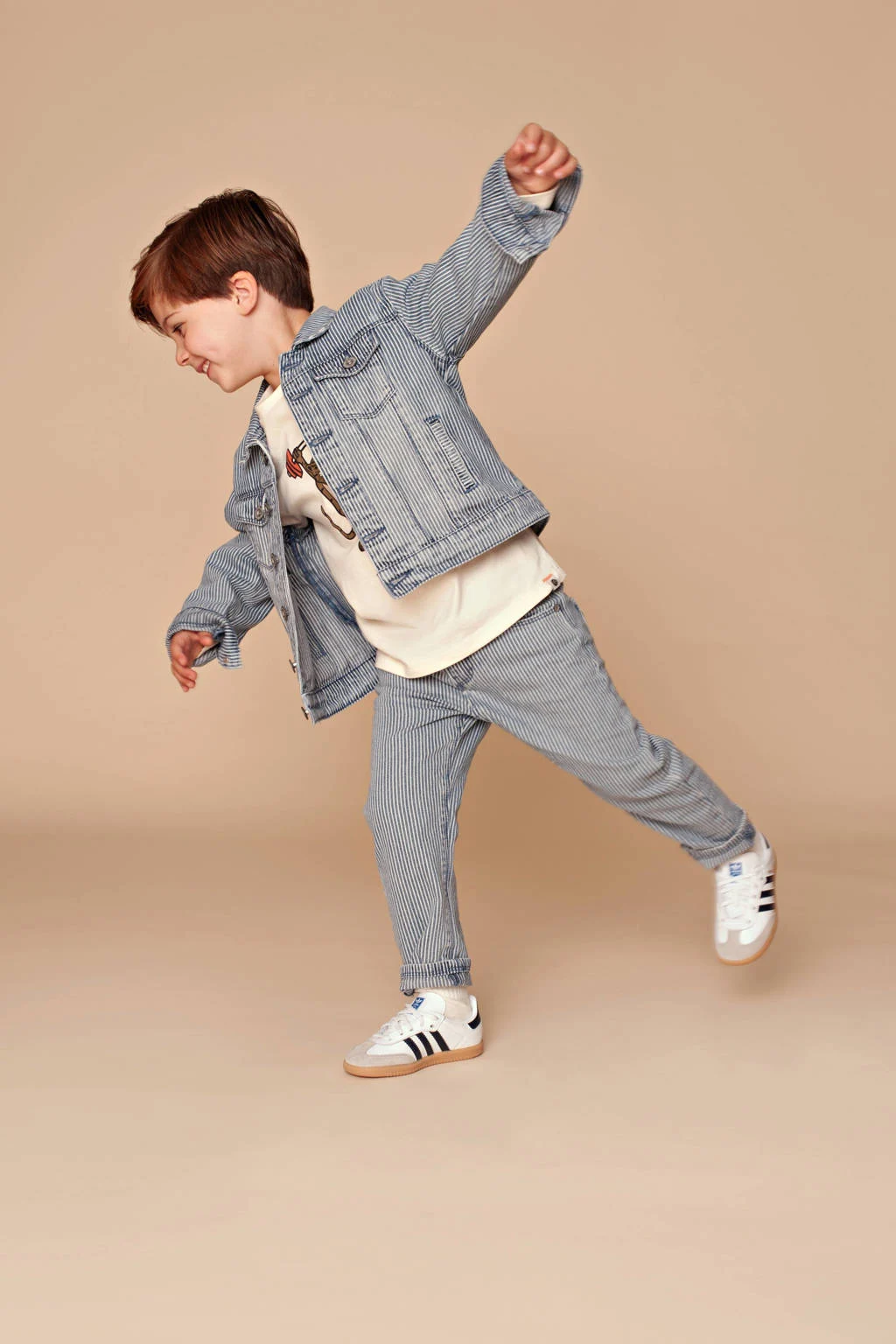 Stains&Stories loose fit jeans blauw