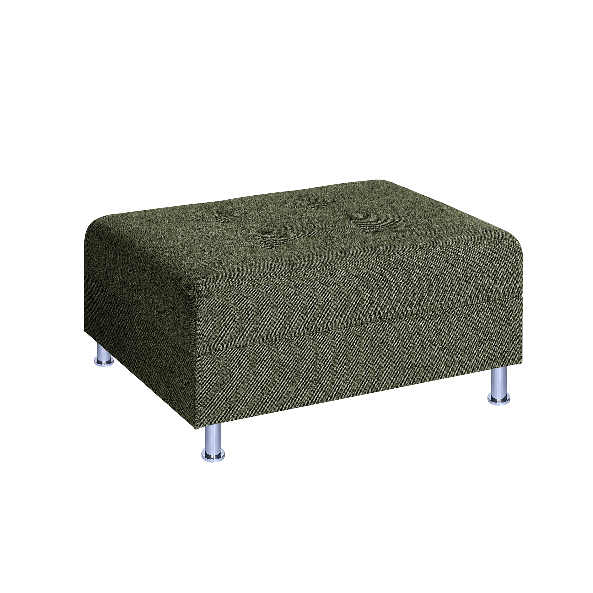 Hocker - olive - Strukturgewebe - Federkern