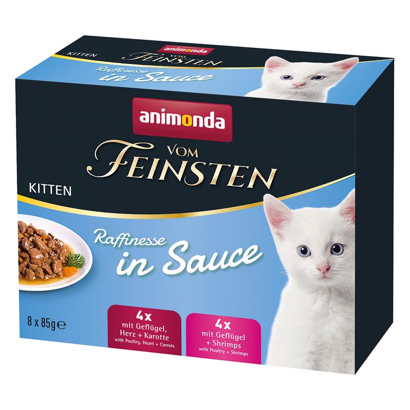Lot mixte animonda Vom Feinsten Kitten Raffinesse en sauce pour chaton