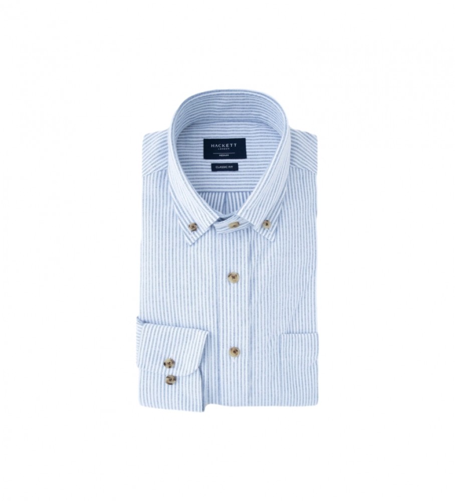 Camisa Hackett Azul Escovado