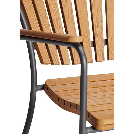 Kerteminde Ø110 nonwood havemøbelsæt med 4 stole - Teak/Antracit