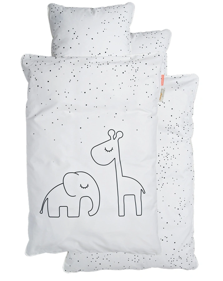 Bettwäsche-Set JUNIOR – DREAMY DOTS (100x140/40x60) in weiß