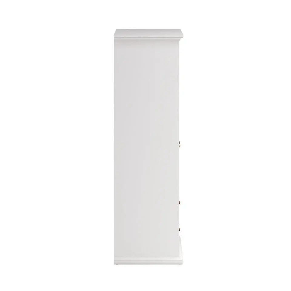 Hioshop Venetië 4-deurs kledingkast met 2 lades- B 181 x H 200 cm in wit