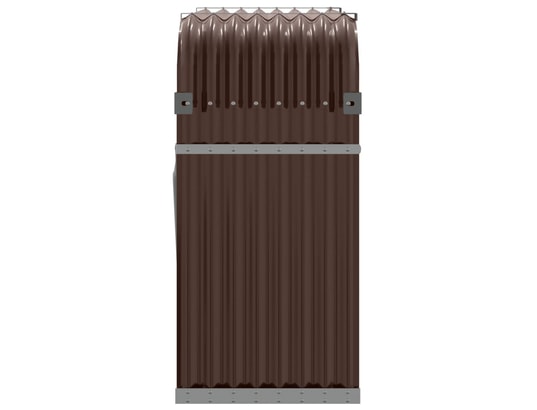 VIDAXL - Sac à outils Porte-bûches marron 120x45x100 cm acier galvanisé